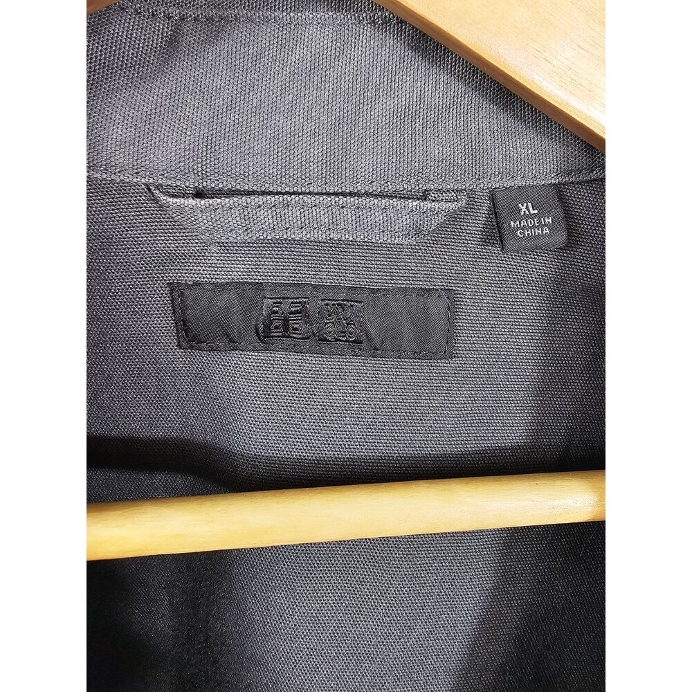 Uniqlo XL Unisex Dark Gray Zip-Up Blouson Jacket Utility Retro Workwear Relaxed - Picture 4 of 4